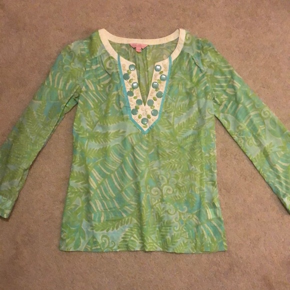 Lilly Pulitzer Printed Tunic, Size S - Picture 1 of 4